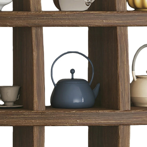 90x90cm Solid Wood Wall Mounted Display Shelf in Antique Style for Home Décor