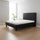King Single Size Bed Frame with Headboard – Black PU Leather