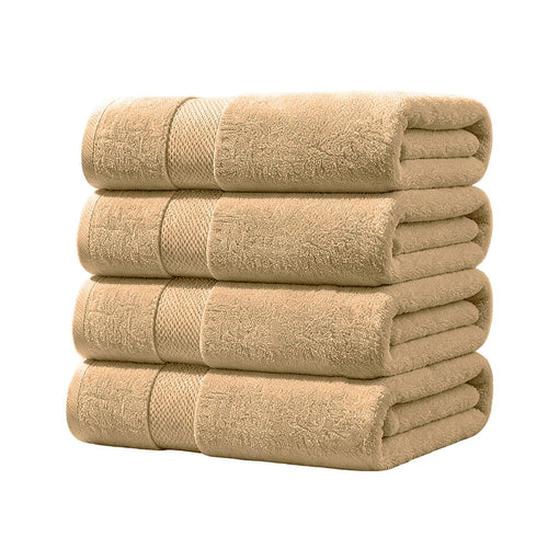 500 GSM Cotton Bath Towels 4 Pack Beige