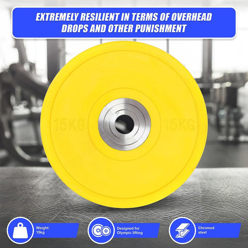 15kg PRO Olympic Rubber Bumper Weight Plate
