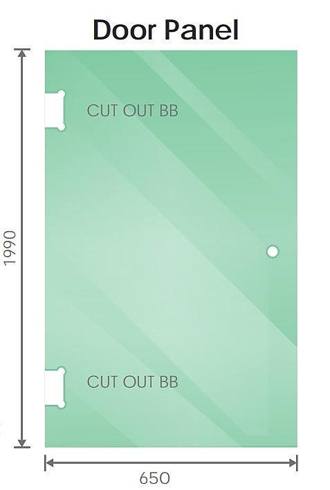 120cm Wall to Wall Frameless Shower Screen with Nickel Brackets and SS Hinges