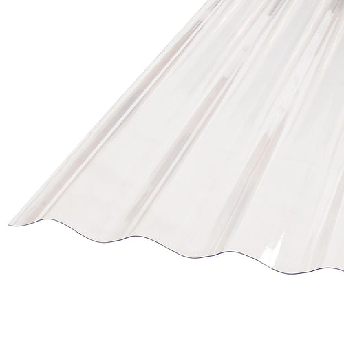 0.8mm Polycarbonate Corrugated Roofing Sheets 836x2000mm 10pk – UV-Resistant Clear Panels for Durable Coverage