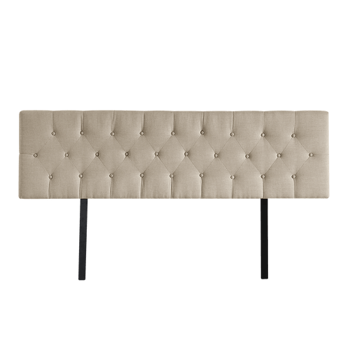 King Linen Fabric Deluxe Headboard Bedhead in Beige