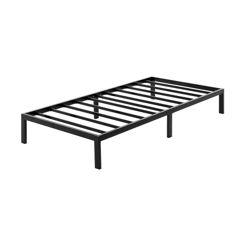 Single Metal Bed Frame Full Steel Heavy Duty