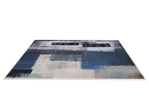 200x300cm Large Floor Blue Abstract Rug – Modern Area Carpet for Bedroom, Living Room, Lounge or Home Décor Mat