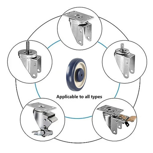 8-Pack 5'' Replacement Wheels – Heavy-Duty Caster Wheels for Carts, Trolleys & Equipment