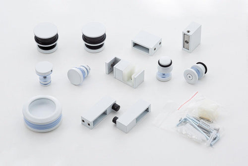 Hardware Accessories for Frameless Glass Sliding Door Shower Screen in White