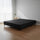Queen Slatted Ensemble Bed Base - Black Linen Breathable Cover