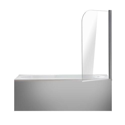 180° CHROME Pivot Door 6mm Safety Glass Bath Shower Screen By Della Francesca - 80 x 140cm