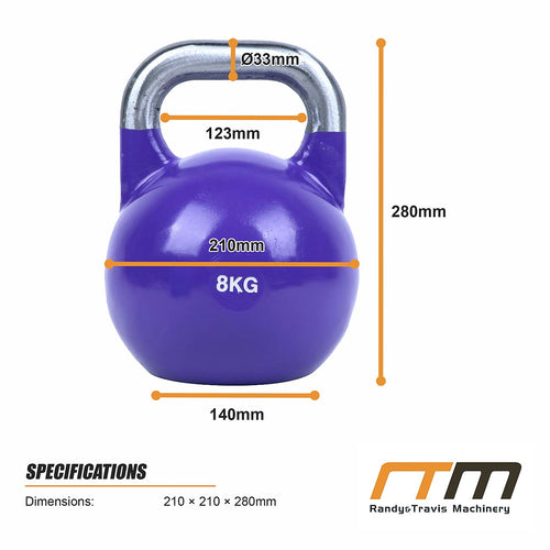 8kg Pro-Grade Steel Kettlebell – Heavy Duty Strength Training