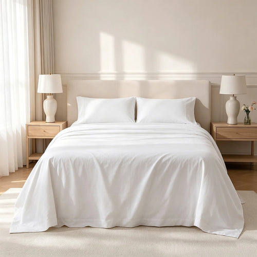 Queen 4 Piece Microfiber Sheet Set Deep Pocket White