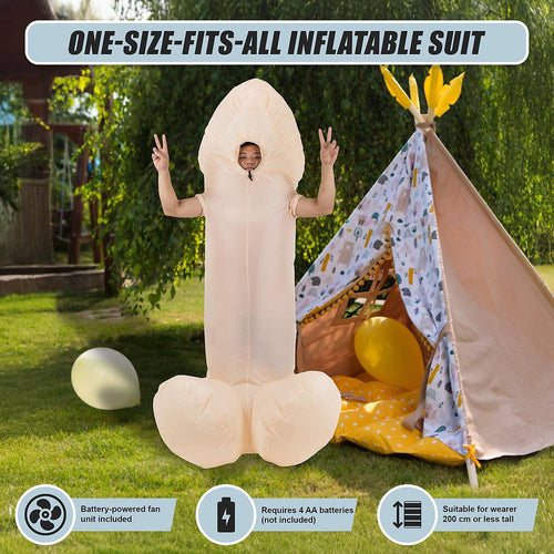 Willy Fancy Dress Inflatable Suit -Fan Operated Costume