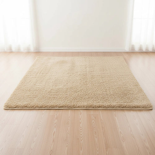 230x200cm Large Shaggy Floor Rug Area Carpet – Beige Soft Mat for Bedroom or Living Room Comfort