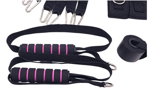 14-Piece Pilates Bar Kit with Resistance Bands & Belt – Versatile Home Fitness Pedal Puller for Full-Body Workouts