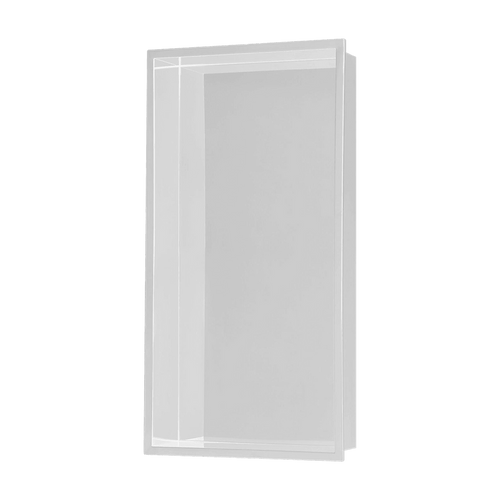 641 x 336 x 101mm Shower Niche Single Shelf Organizer No Tile Needed in White Finish