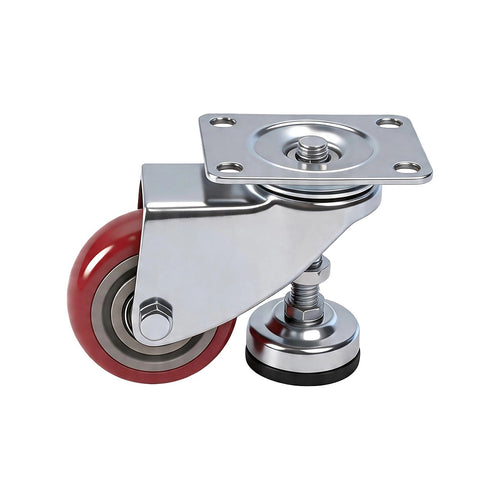 76mm Heavy Duty Swivel Caster Wheels with M12 Screw Feet – Set of 4
