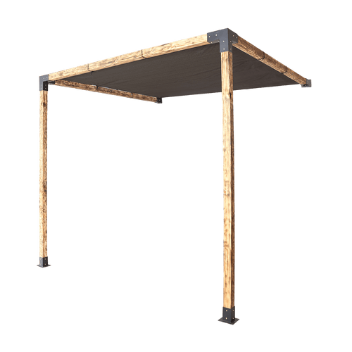 Roof Pergola Gazebo Shed Matte Black Steel Single Wall Mount with Black Screen Brackets DIY Kits
