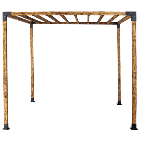 Roof Pergola Gazebo Shed Matte Black Steel Single with Top Rafters Brackets DIY Kits