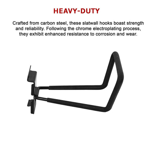 Slatwall Storage Pack for Retail Display Garage Storage - Black Deep Loop Hook