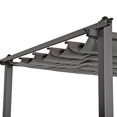 3x4M Aluminium Pergola Marquee with Retractable Roof – Outdoor Garden Patio Canopy Shelter