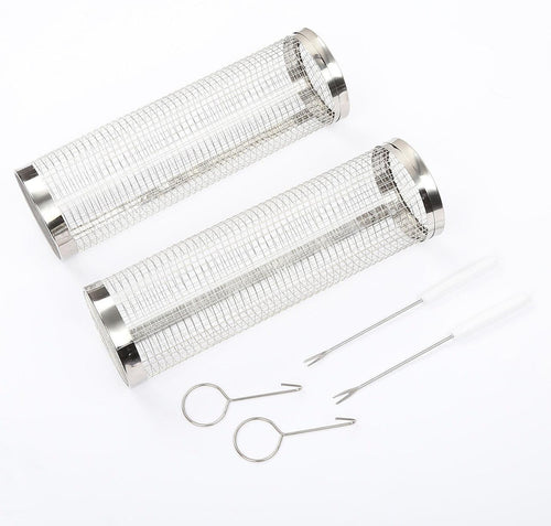 2pc BBQ Basket Round Campfire Grid Cookware