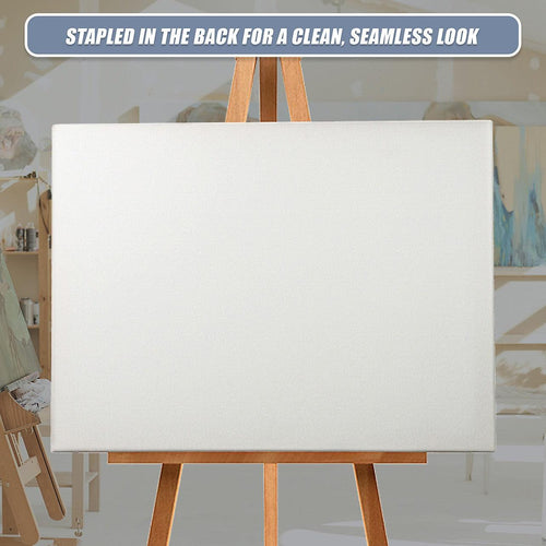 5 pack of 50x60cm Artist Blank Stretched Canvas Canvases Art Large White Range Oil Acrylic Wood