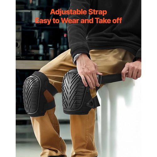 Heavy Duty Work Knee Pads – Construction Safety Pads with Foam & Gel Cushion for Trades