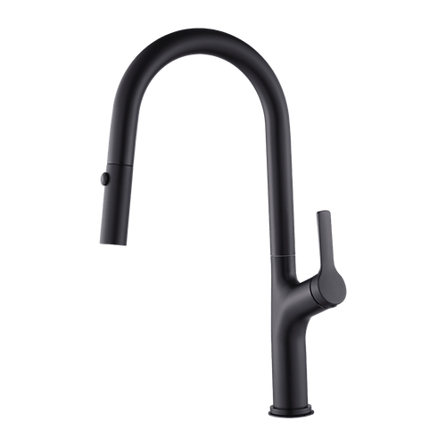 Kitchen Laundry Bathroom Basin Sink Pull Out Mixer Tap Faucet - Black