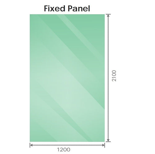 120x210cm Glass Shower Screen with Chrome Wall Channel & Round Pole – Sleek, Durable Bathroom Upgrade