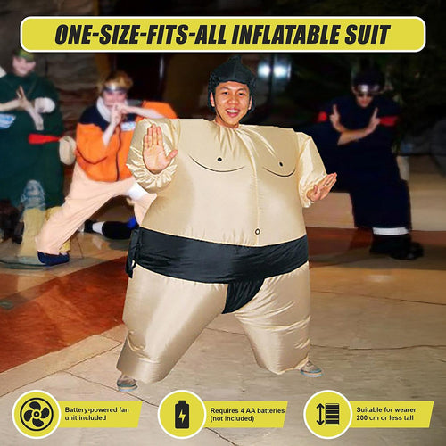 Sumo Fancy Dress Inflatable Suit -Fan Operated Costume