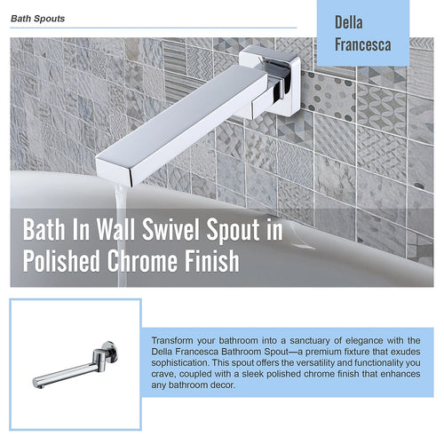 Bath In Wall Swivel Spout in Chrome Finish