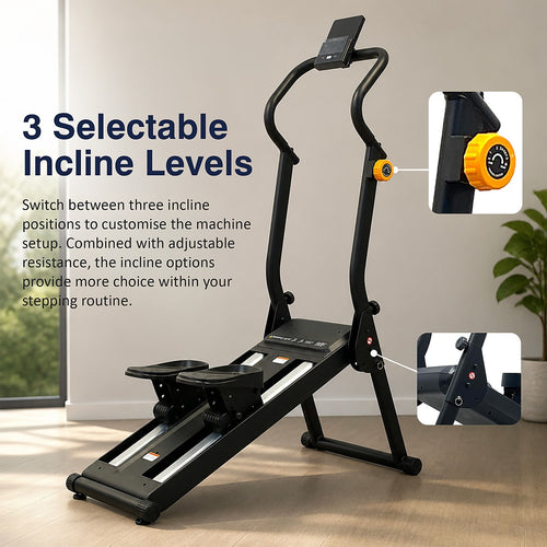 Stair Climbing Machine with Adjustable Resistance & 3 Incline Levels