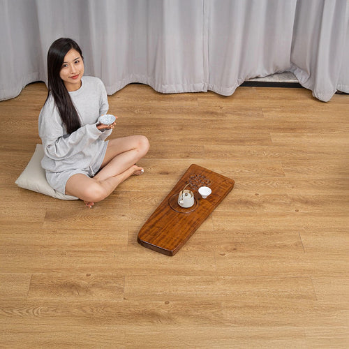 Vinyl Floor Tiles Wood Grain Oak Look  – 16 Pack Peel & Stick Flooring