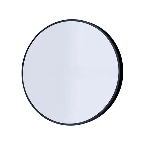 60cm Round Wall Mirror Bathroom Makeup Mirror by Della Francesca - Black