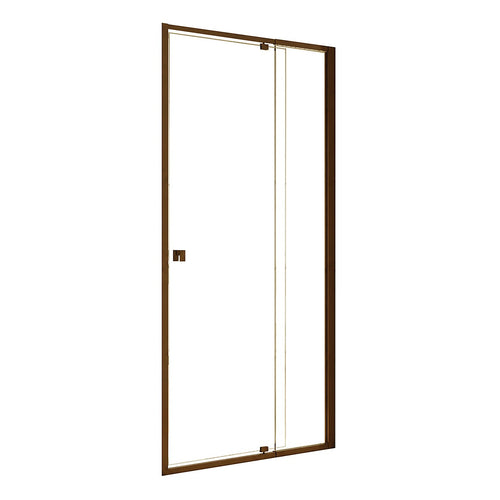 Semi-Frameless Shower Screen – Dust Brown, Front: (74~82)x195cm, No Side Return