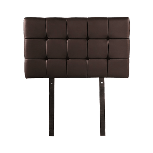 Single PU Leather Bed Deluxe Headboard Bedhead - Brown