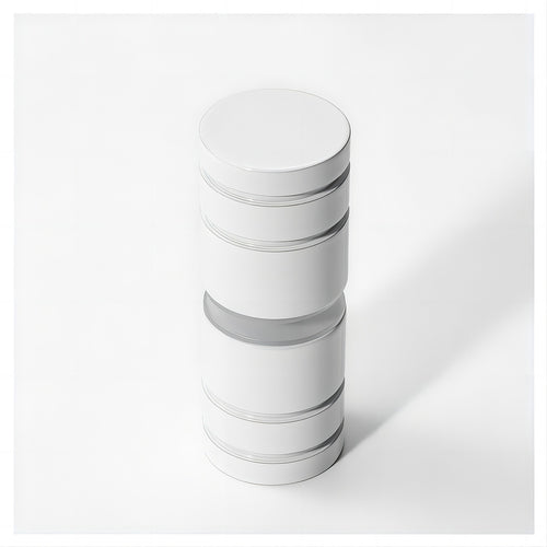 90x110cm Double Door Corner Shower Screen – Wall Channels with SS Hinges in White, Round Handle