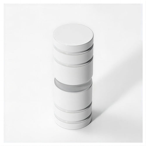 100x110cm Double Door Corner Shower Screen with White Brackets and SS Hinges, Round Knob Handle