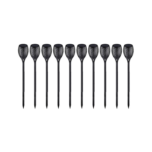 10 Pack Solar Torch Lights 96 LED Flickering Lighting Dancing Flame Garden Lamp