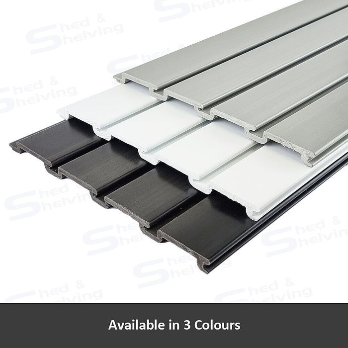 Slatwall Storage Pack for Retail Display Garage Storage - Chrome PVC Panels
