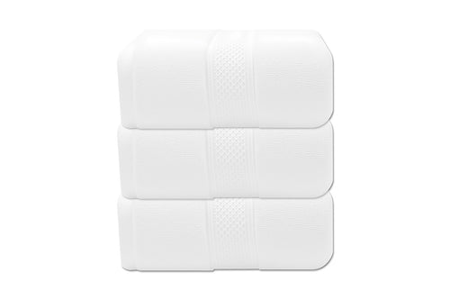 500 GSM Cotton Bath Towels 4 Pack White