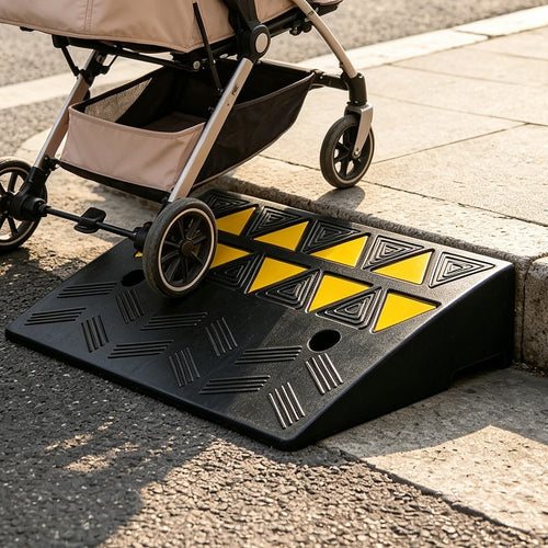 Rubber Curb Ramp 2 Pack 11cm Driveway Threshold Ramps