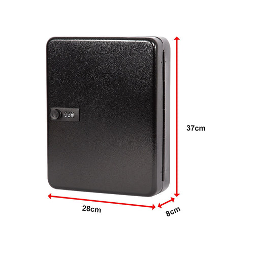 48-Key Cabinet Safe with Combination Lock – Wall Mounted Key Storage Box