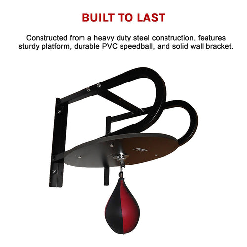 Speedball with Wall Frame – Boxing Punching Bag Training Set for Home Gym Workouts