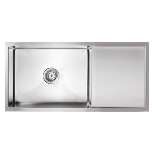 950x450mm Stainless Steel Handmade 1.5mm Sink with Waste in Stainless Steel with brushed finish Finish