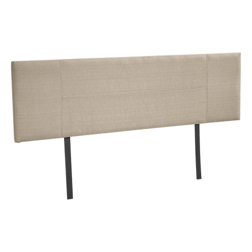 King Beige Linen Fabric Bed Headboard Bedhead