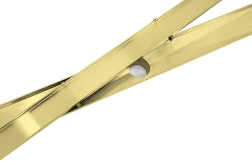 100cm Tile Insert Brushed Brass Grate Drain w/Centre outlet Floor Waste 