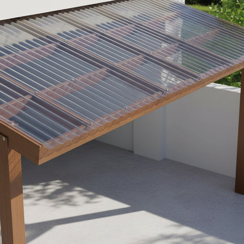 0.8mm Polycarbonate Corrugated Roofing Sheets 836x2000mm 10pk – UV-Resistant Clear Panels for Durable Coverage
