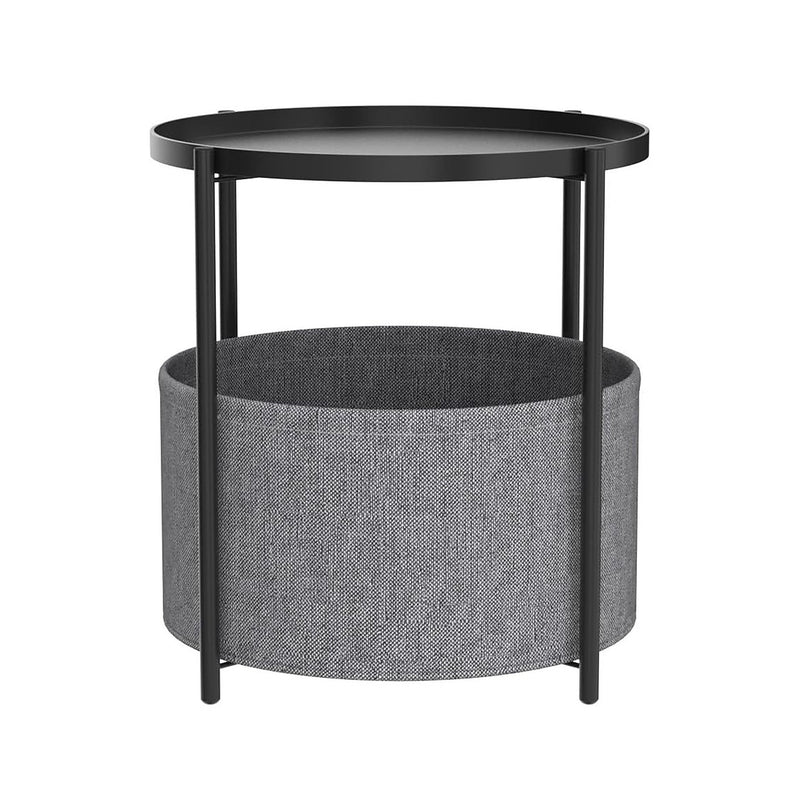 Round Side Table Bedside Storage Basket | FactoryFast.com.au