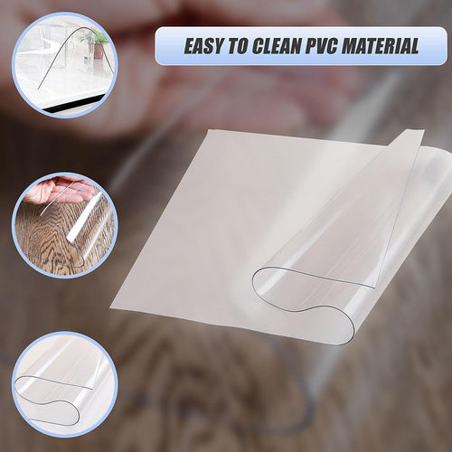 PVC Tablecloth Protector Table Cover Dining Table Cloth Plastic 2134x1070mm 1.5mm